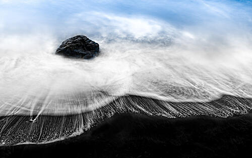 Black Sand Flow Art Print by Angelika Vogel