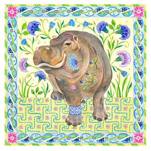 Nile Hippopotamus Art Print