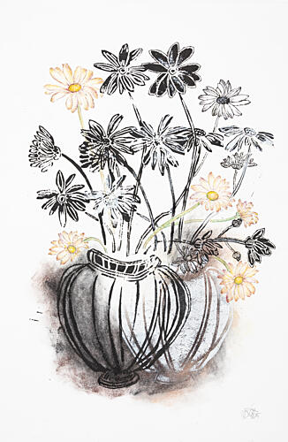 Artistic Flower Vase Art Print by Mette Rix