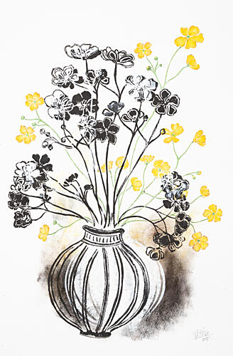 Botanical Ink Display Art Print by Mette Rix