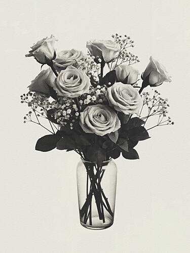 Elegant Rose Bouquet Art Print