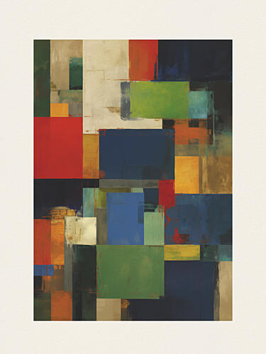 Vibrant Color Blocks Art Print