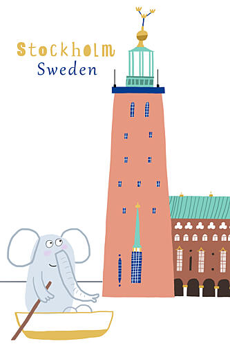 Landmark25 City Hall, Stockholm Art Print