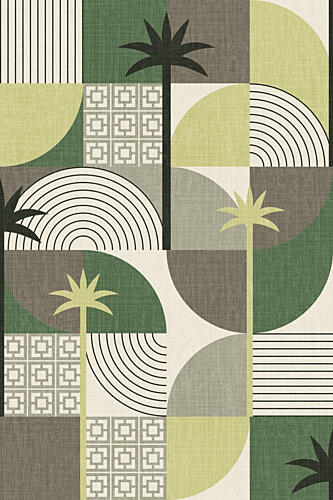 Geometric Palm Paradise Art Print