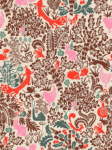 Whimsical Woodland Pattern Art Print