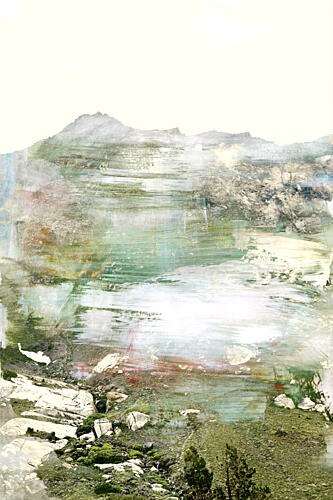 Ethereal Mountain Landscape Art Print