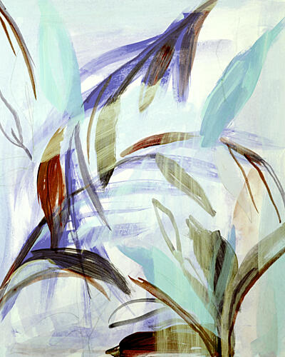 Flowing Abstract Leaves Art Print