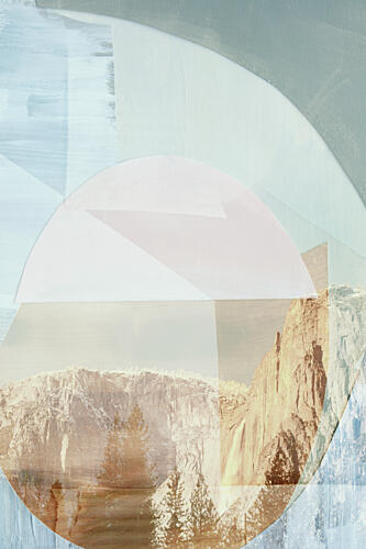 Abstract Mountain Waterfall Art Print