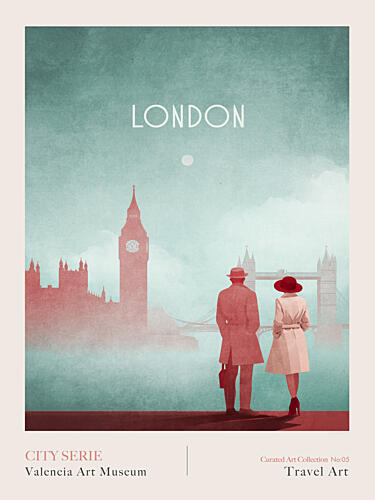 London - Big Ben and Tower Bridge Art Print