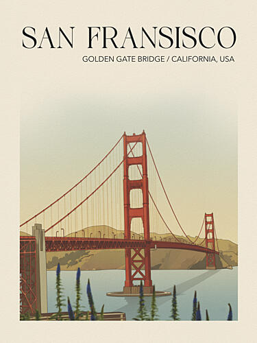 Golden Gate Bridge California Art Print