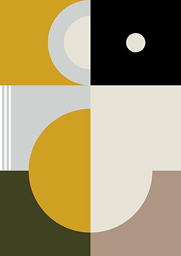 Geometric Color Blocks Art Print