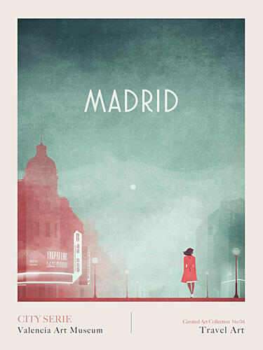 Madrid 1- Gran via Art Print
