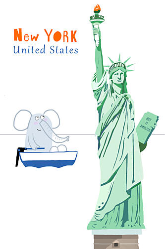 Statue of Liberty Elephant Art Print