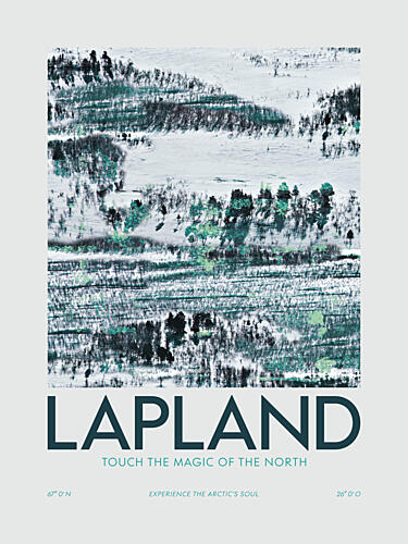 Lapland Winter Landscape Art Print