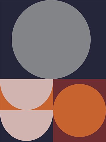 Abstract Color Block Circles Art Print by Nilesh Kulkarni