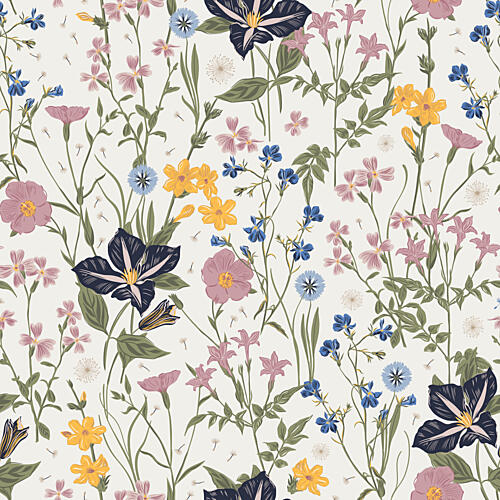 Colorful Meadow Wildflowers Art Print