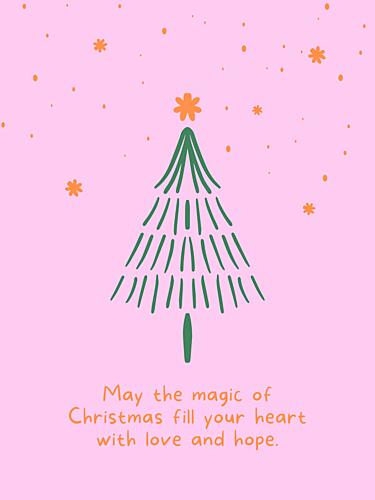 Christmas Magic Tree Art Print