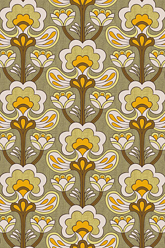 Groovy Floral Pattern Art Print