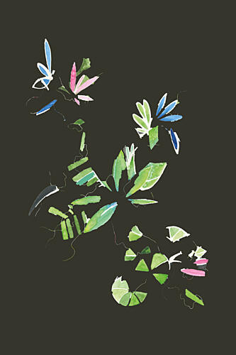 Vibrant Abstract Leaves Art Print