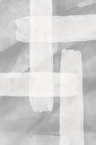Layered Gray Brushstrokes Art Print by Martina