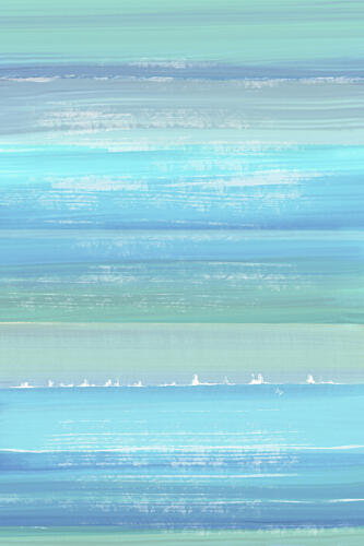 Blue Green Horizon Art Print