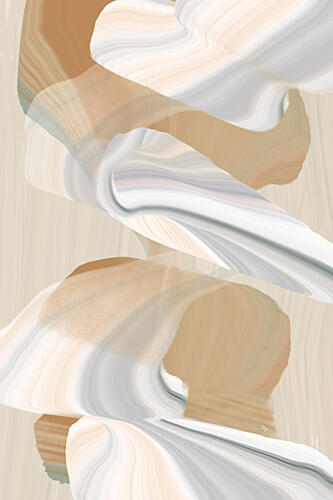 Abstract Fluid Neutrals Art Print by Martina