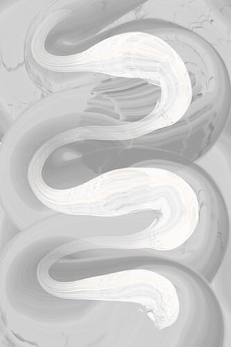 Fluid Gray Abstract Art Print by Martina