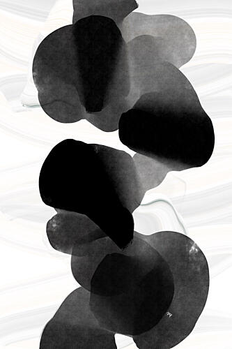 Organic Ink Shapes Art Print by Martina