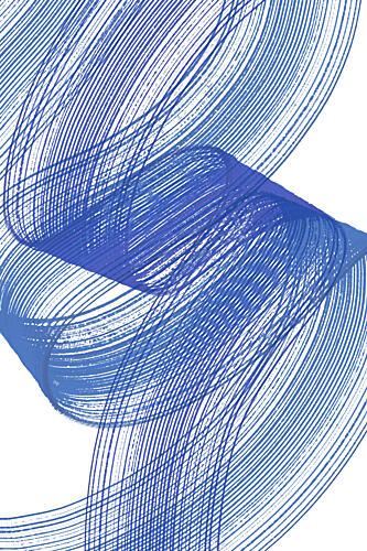 Oceanic Blue Flow Art Print by Martina