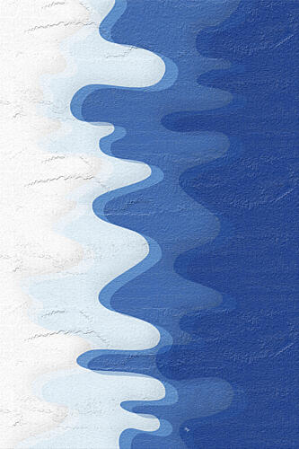 Flowing Blue Waves Art Print by Martina