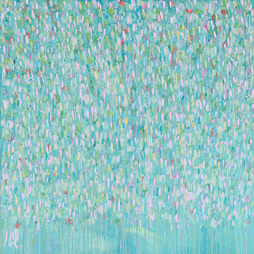 Gentle Aqua Strokes Art Print