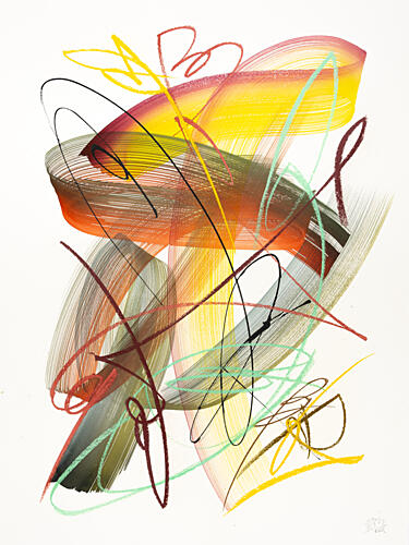 Dynamic Colorful Flow Art Print