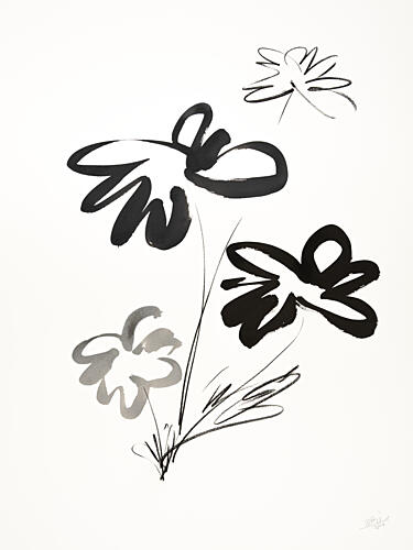 Elegant Ink Blooms Art Print