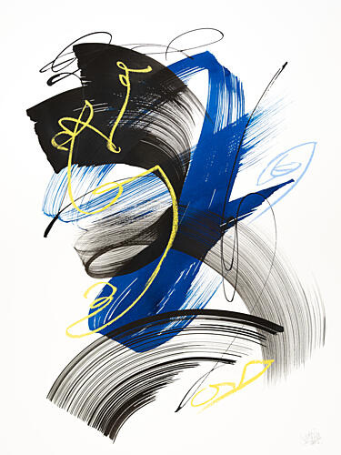 Bold Abstract Strokes Art Print by Mette Rix