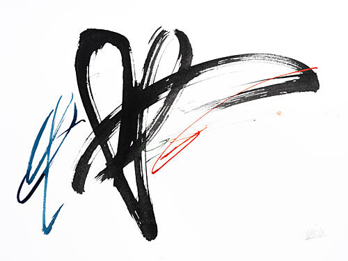 Dynamic Ink Gestures Art Print