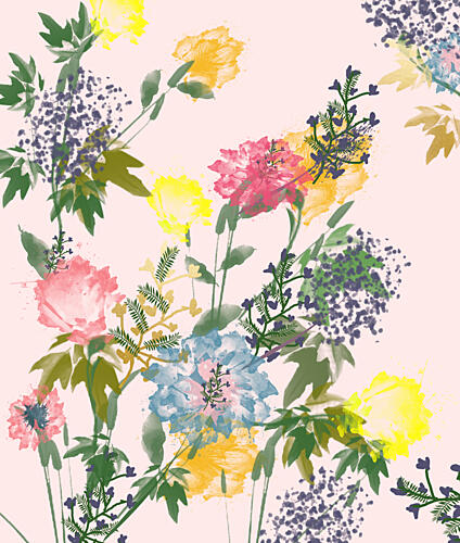 Colorful Watercolor Blooms Art Print