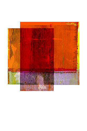 Vibrant Layered Abstract Art Print by Cartissi
