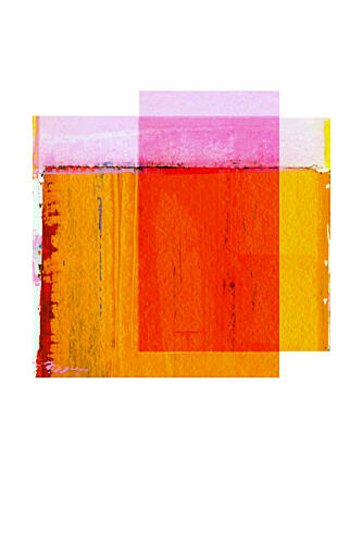 Warm Abstract Color Layers Art Print by Cartissi