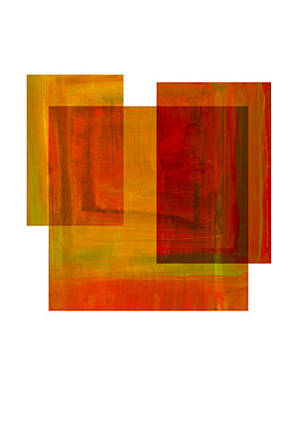 Abstract Warm Layers Art Print by Cartissi