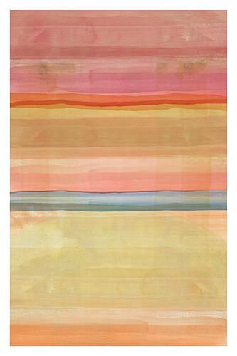 Colorful Horizon Layers Art Print by Cartissi