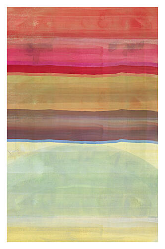 Abstract Sunset Landscape Art Print by Cartissi
