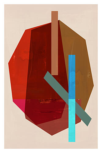 Abstract Color Blocks Art Print by Cartissi