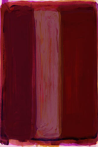 Deep Red Color Field Art Print