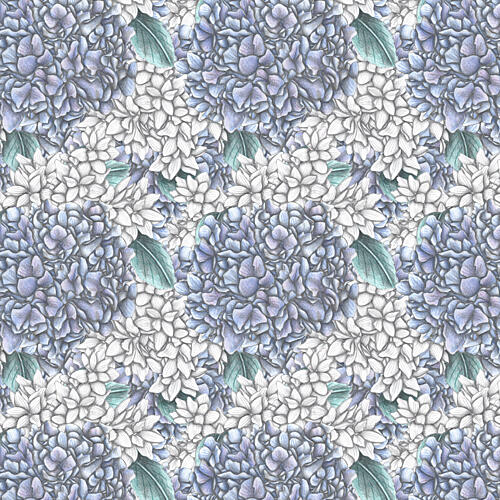 Blue and White Hydrangeas Art Print by Cecilia Battaini
