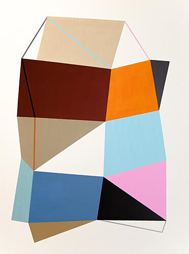 Geometric Color Blocks Art Print by Ildefonso Martin