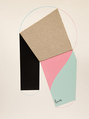 Geometric Love Shapes Art Print by Ildefonso Martin