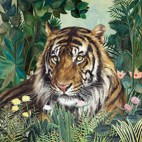 Vibrant Jungle Tiger Art Print