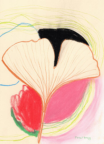 Vibrant Ginkgo Leaf Art Print
