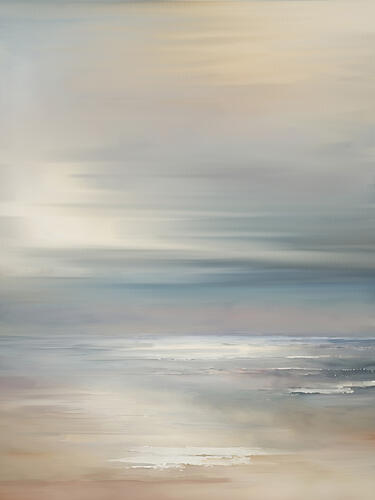 Misty Ocean Horizon Art Print