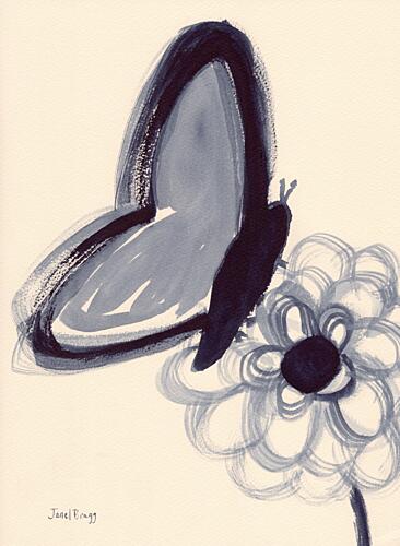 Abstract Butterfly Flower Art Print